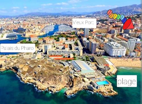 Appartement * Studio coin nuit entre plage et Vieux Port-WIFI 8 Rue Durand Marseille