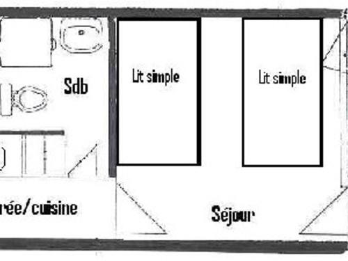 Appartement Studio La Plagne, 1 pièce, 2 personnes - FR-1-455-116 Immeuble Le France - Plagne Centre - La Plagne