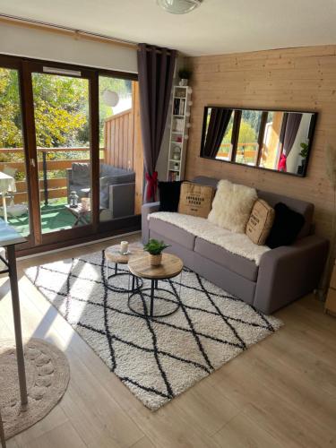 Studio Turquoise quartier Grattague vue MontBlanc Saint-Gervais-les-Bains france