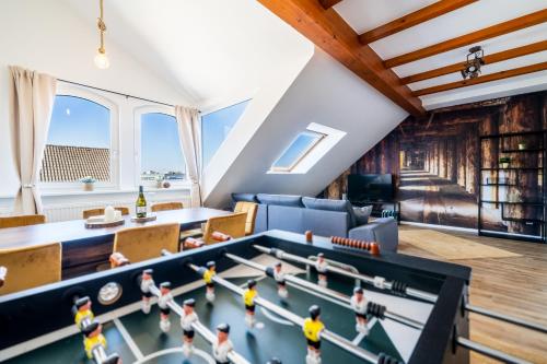 Stylisches Penthouse zentral Tischfussball 100m2 Wii Hanovre allemagne