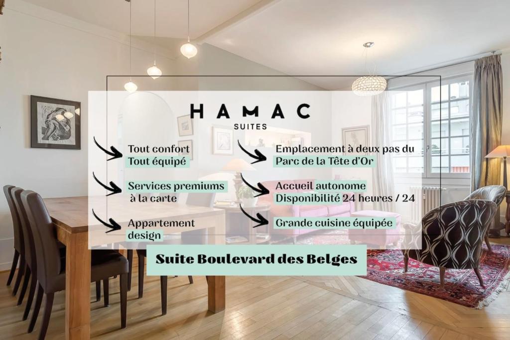 Appartement Suite des Belges Parc Tête D'Or - 4 à 6 voyageurs 60 Boulevard des Belges, 69006 Lyon