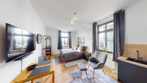 Appartements SweetHome11-zentral-gr.Küche-Netflix-Wifi-Stpl. 48a Mansfelder Straße Apartment 11 Halle-sur-Saale