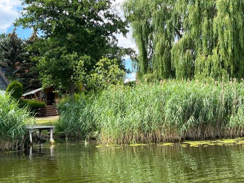 'Glamping' Angelzelt am See mit Steg und Boot (Mecklenburger Seenplatte)