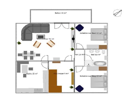 Appartement Traum-Ferienwohnung-am-See Fichtenstr. 14 c Sassenberg