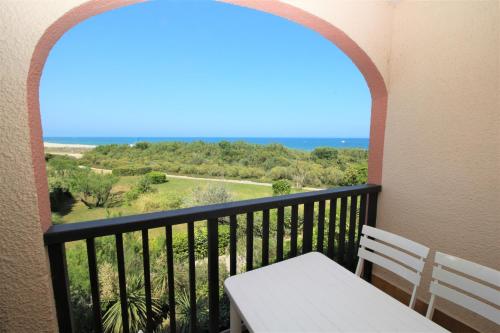 TRO91 - Studio cabine vue mer dans une residence avec piscine Saint-Cyprien france