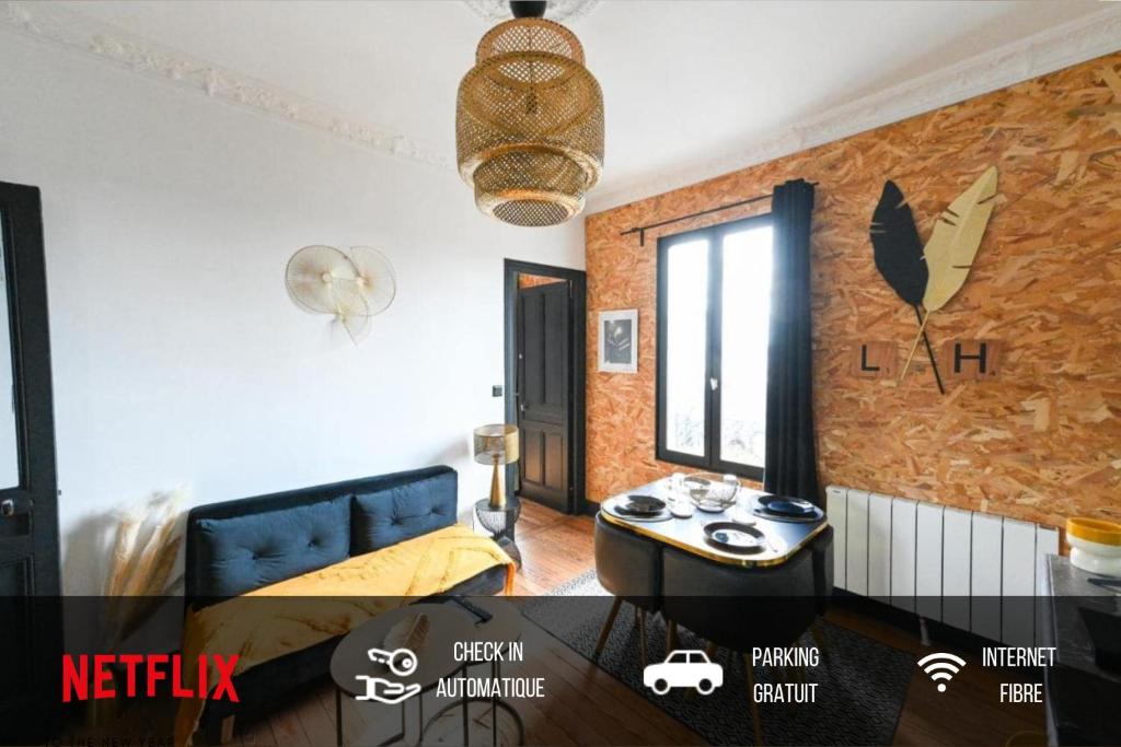Appartement Verdun Doré - Parking gratuit, Netflix, Balcon, Internet Fibre - 2 Ch 33 Rue de Verdun, 76600 Le Havre