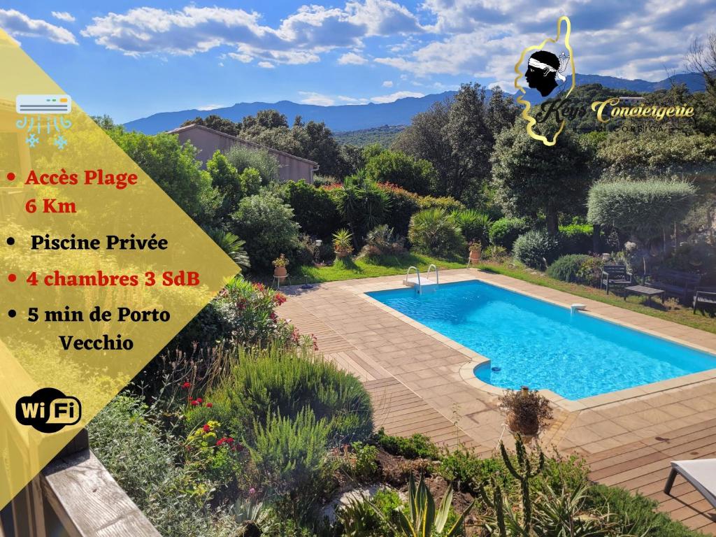 Maison de vacances Villa 125m2 6/8 pers Trinité de Porto Vecchio Piscine 48 Lotissement à Trinità, 20137 Porto-Vecchio