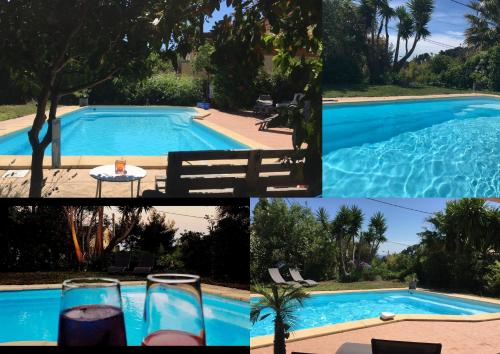 Villa 150m2 piscine apercu mer climatisée Carqueiranne france