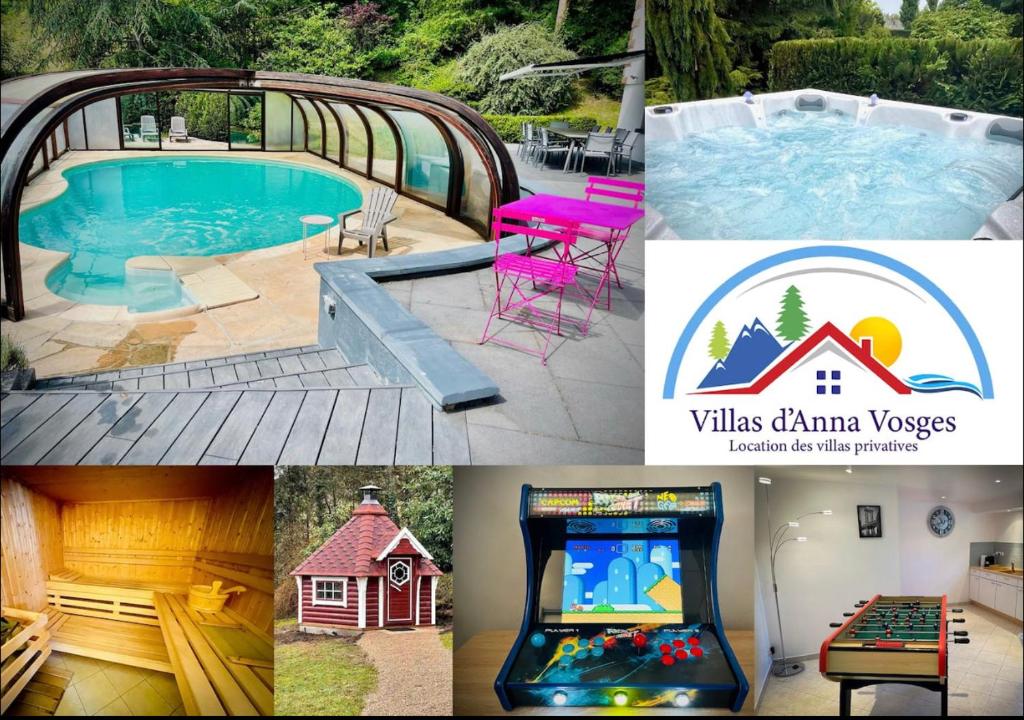 Villa Villa 250m2 avec PISCINE chauffée & SPA & kota-grill & sauna 43 Route de Nayemont, 88100 Saint-Dié-des-Vosges