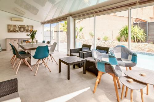Bright villa with pool nearby Balaruc in Gigean - Welkeys