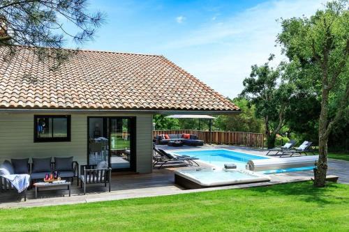 Villa Villa Eau de Roche En Suit Rooms, heated Pool, Sauna Jacuzzi 30 Rue de la Lette Moliets-et-Maa