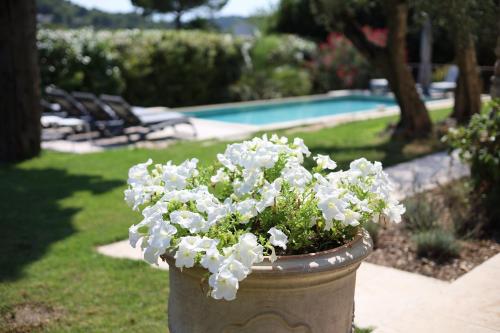 L'élégante Bastide en pierre avec vue sur le vieux village de Mougins