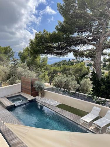Maison contemporaine vue mer