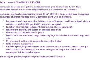 Maison de Charmes au bord du Rhône, Cadre de rêve !