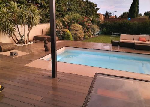 Maison de vacances contemporaine avec piscine