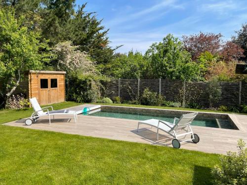 Maison familiale- jardin & piscine-600m plage