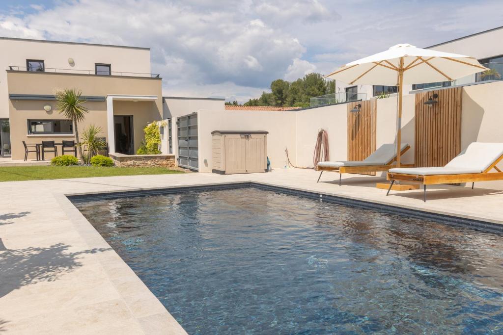 Villa Villa moderne, piscine, Aux portes de Montpellier, 20 min plage 95 Chemin des Coccinelles, 34170 Castelnau-le-Lez