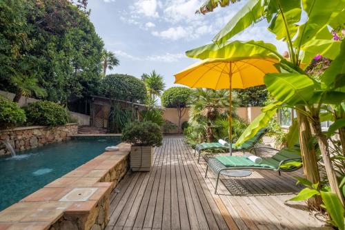 SERRENDY - Belle maison cannoise pour 6 avec vue mer piscine & sauna