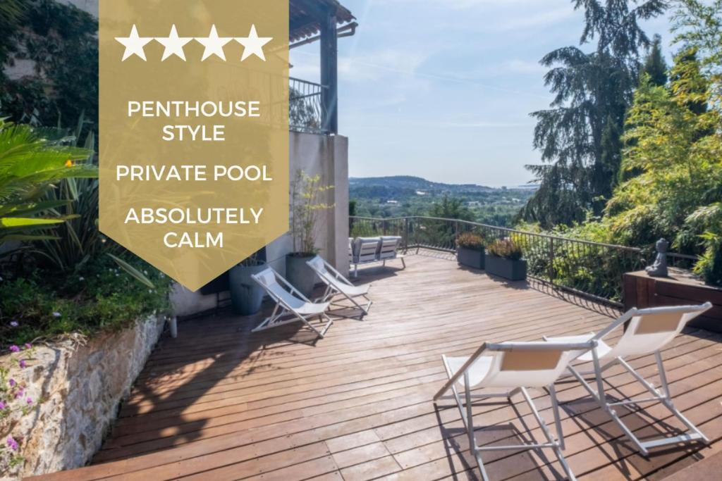 Villa SERRENDY  MAISON STYLE PENTHOUSE  Piscine & calme absolu ! 176 boulevard des Hesperides 06210 Mandelieu-la-Napoule