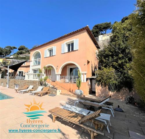 Villa 4*-vue sur les les Iles D'Or-Carqueiranne