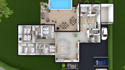 Villa de Groupe 20 personnes avec Piscine et Jacuzzi