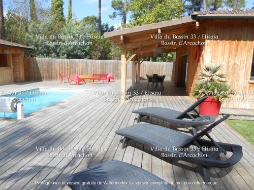 Villa du Bassin 33, piscine et SPA, 8 occupants, 130m2, proche plage, port et commerces, 4 chambres dans un quartier calme