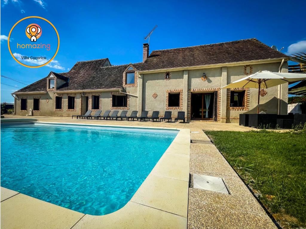 Villa festive HOMAZING piscine privée 1h de Paris Les Hatteaux, 45320 Chantecoq