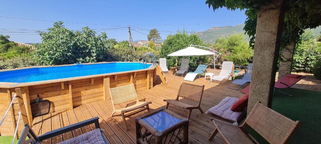 Villa Villa Fossi 10 pers piscine 10 min plage en voiture Lotissement Fossi 20170 San-Gavino-di-Carbini