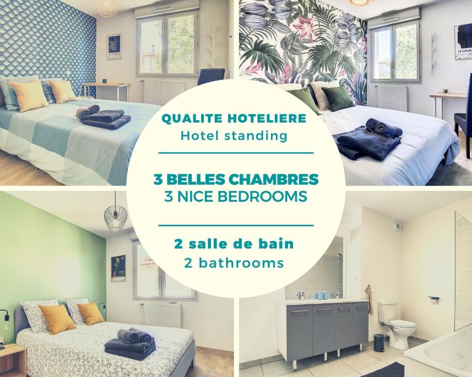 Villa Poète avec jardin 3 Chambres Parking gratuit Villa 37 Rue des Grives 92 Chemin de la Peyrette, 31170 Tournefeuille