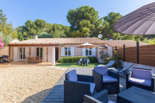 Villa spacieuse pour 8-10 pers au cœur du vignoble et à 300m de la mer