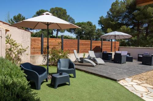 Villa spacieuse pour 8-10 pers au cœur du vignoble et à 300m de la mer