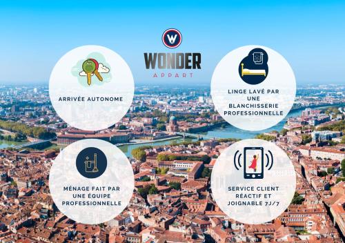 Appartement Wonder Appart' -A2- Parking gratuit 3 Rue Saint-René Toulouse